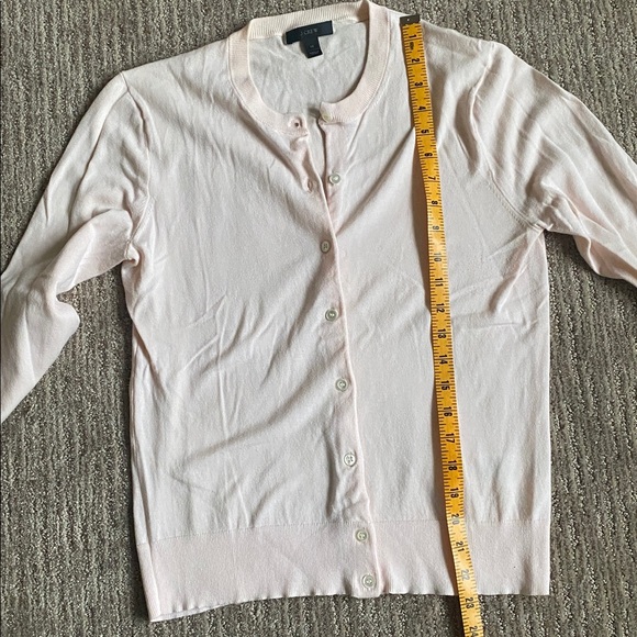 J. Crew Soft Pink Knit Cardigan/ Button Down Sweater - Picture 9 of 10